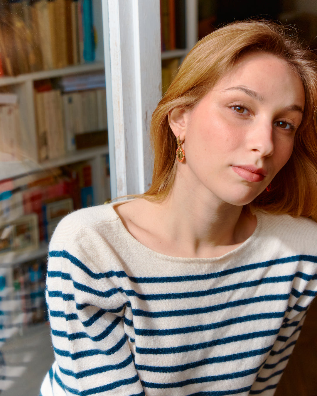 Santa Hoops Earrings - Corail - Palas