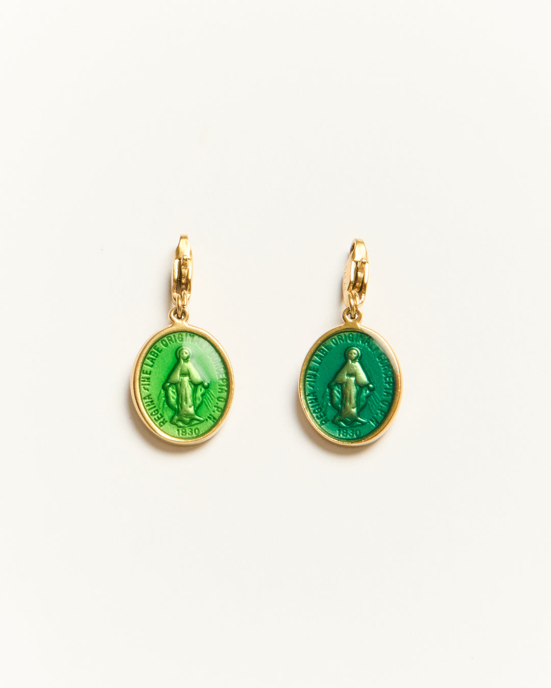 Madonne Glazed - Charm Vert Émeraude