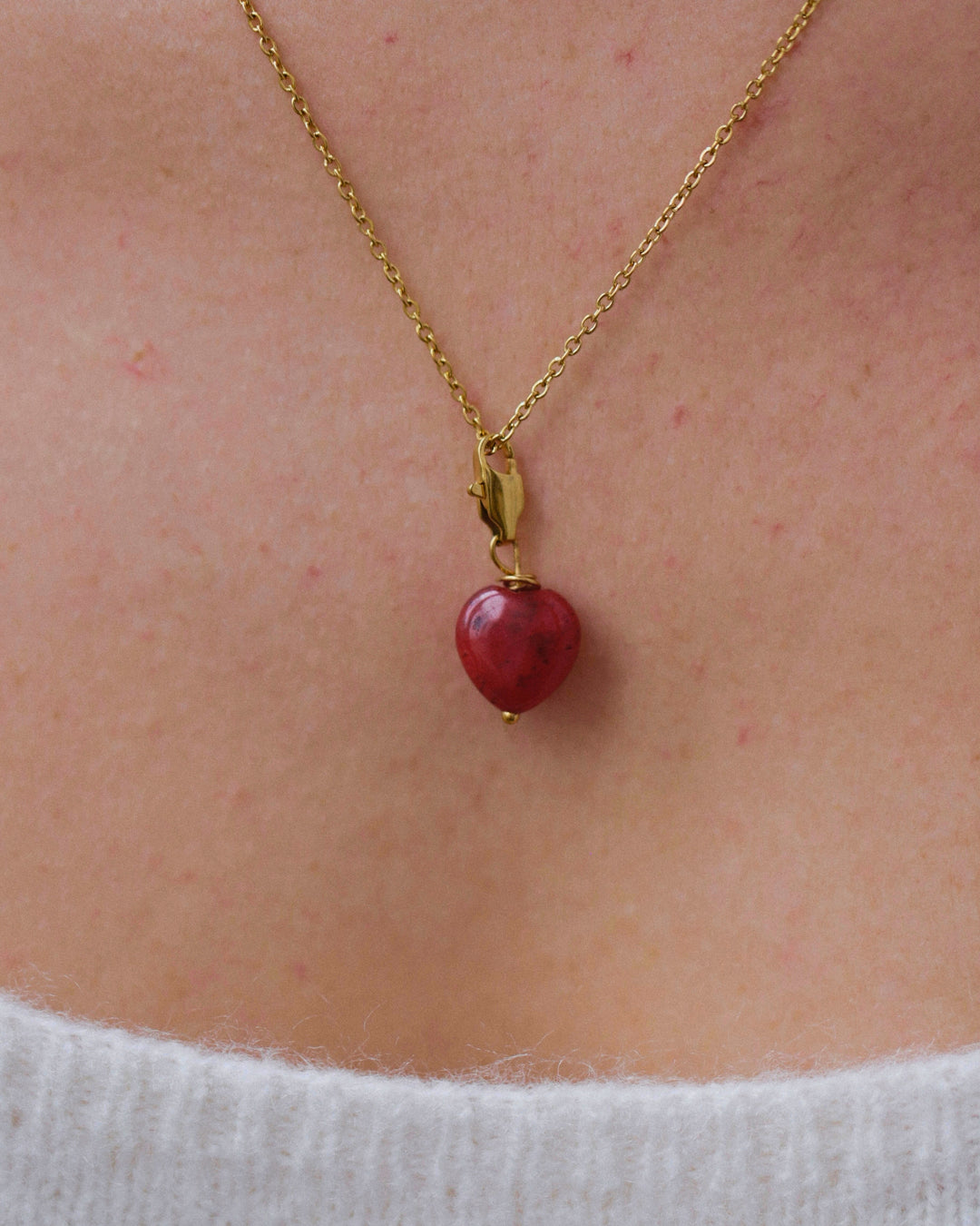 Coeur Agat - Charm Red