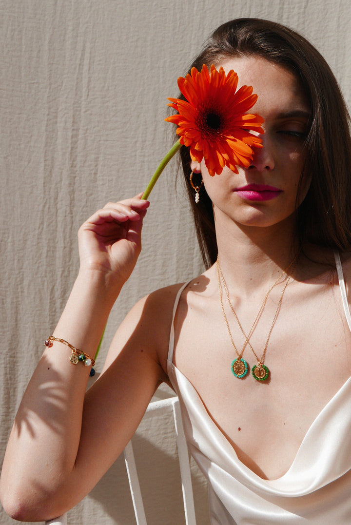 Santo Necklace - Emerald Green - Palas